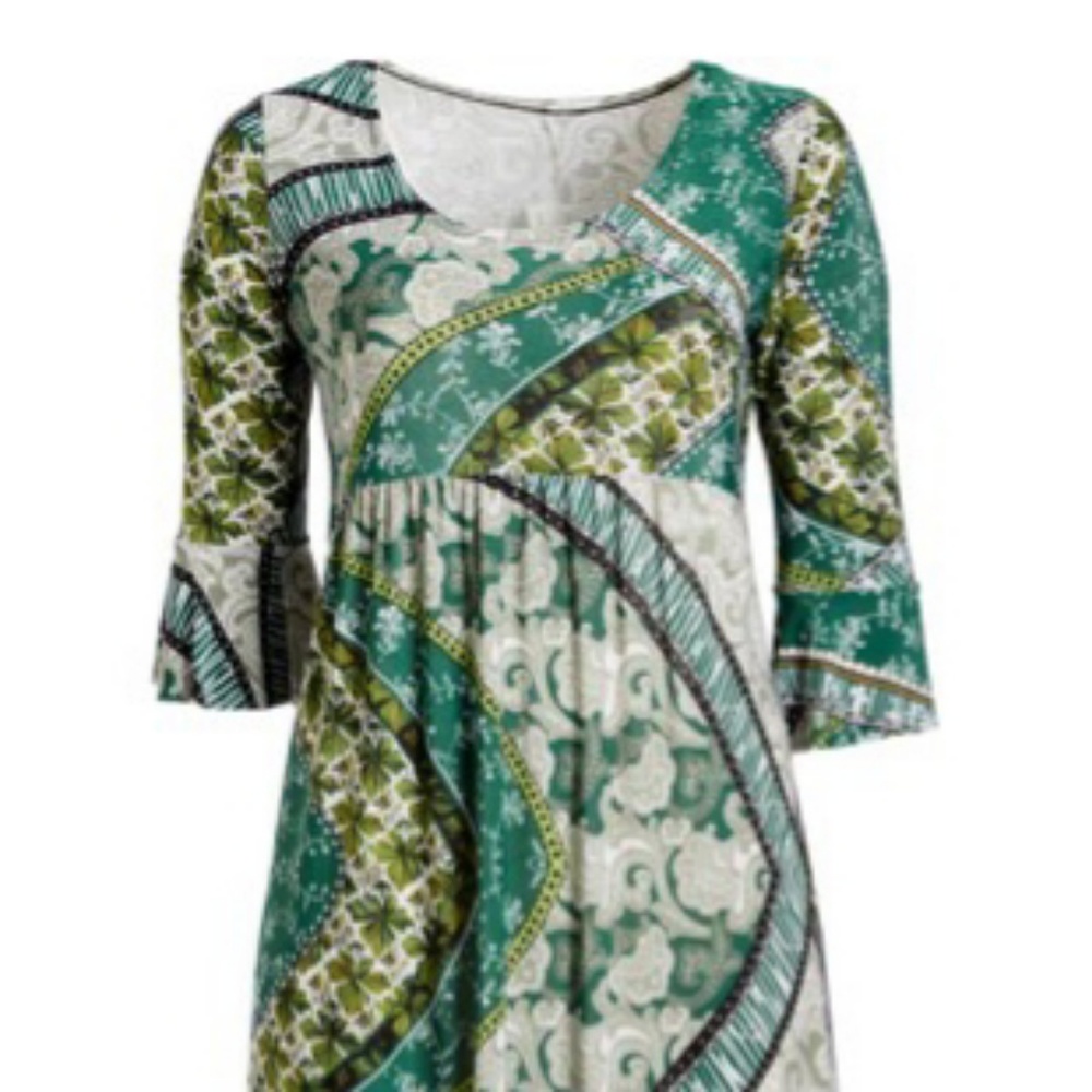 NWOT Green Floral Paisley Dress